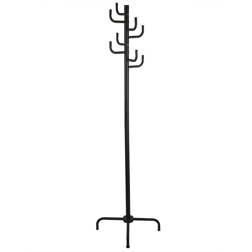 Black Metal Coat Rack Entry Hall Tree Hat Rack-2