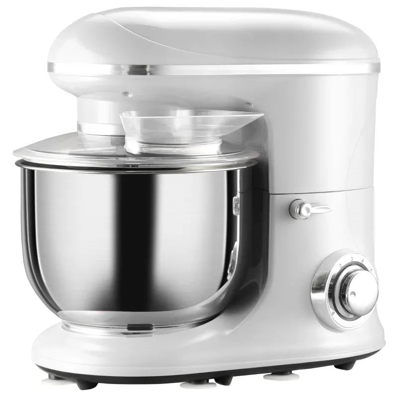 Silver Stainless Steel Tilt 600W Electric Mixer 6QT-0