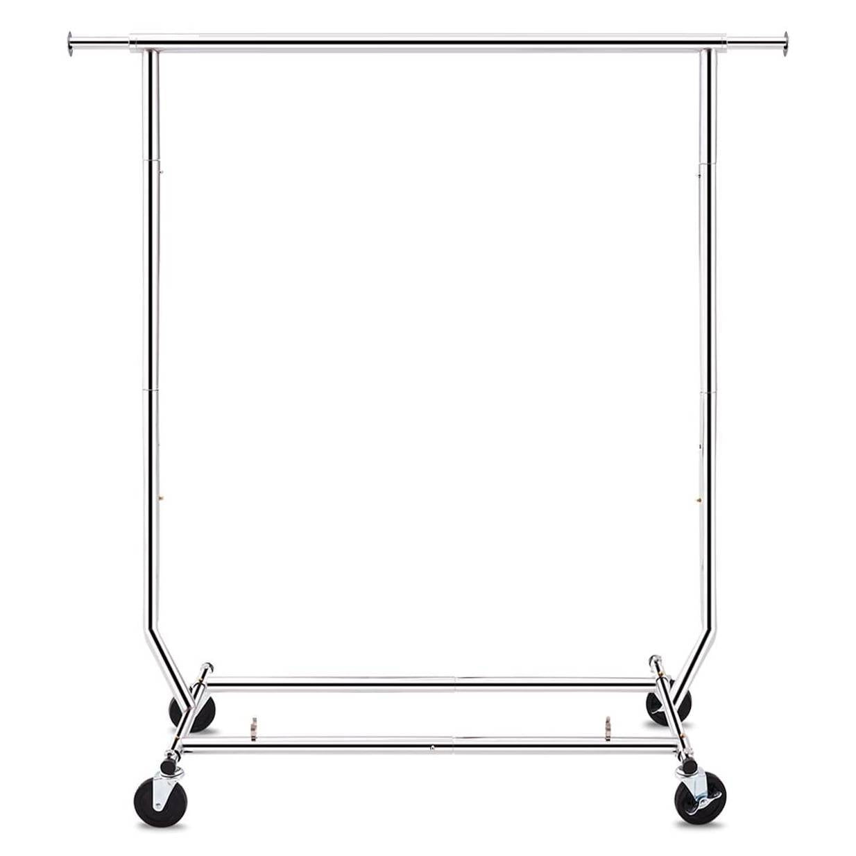 Heavy Duty Metal Clothing Garment Rack with Lockable Wheels - 250 lbs. Capacity-0