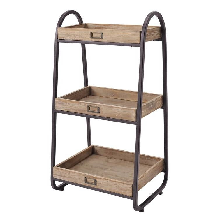 Industrial Freestanding 3-Tier Bathroom Storage Shelving Unit-0