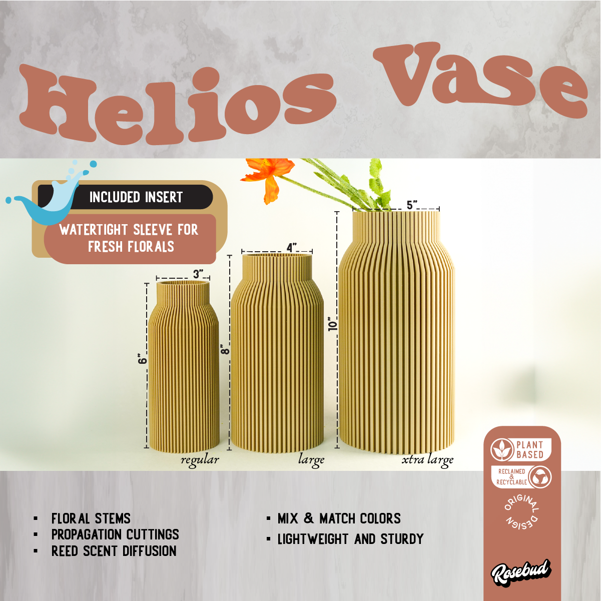 Helios Fresh Floral Vase