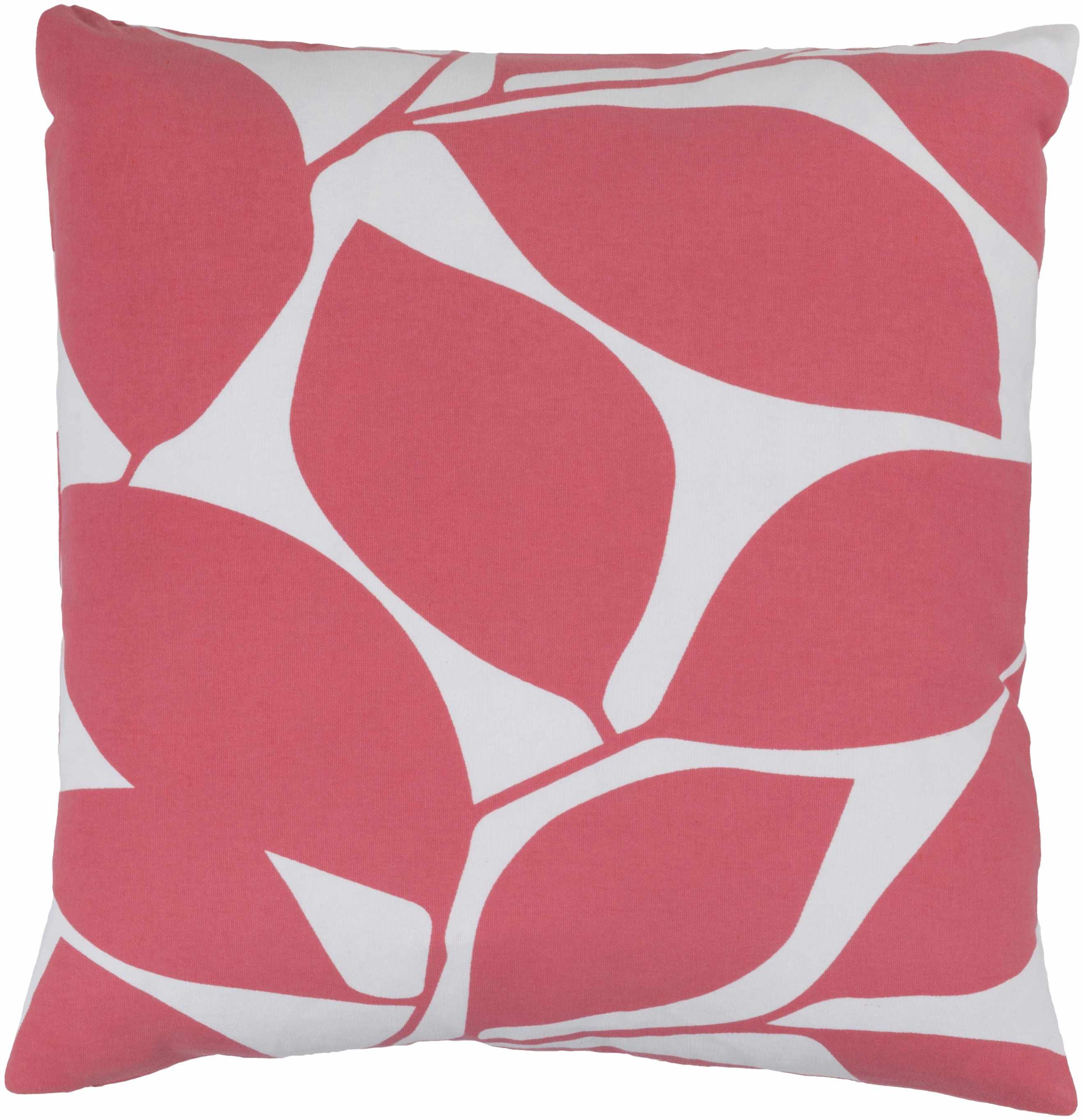 Hoehne Pink Leaf Pattern Throw Pillow - Clearance-3