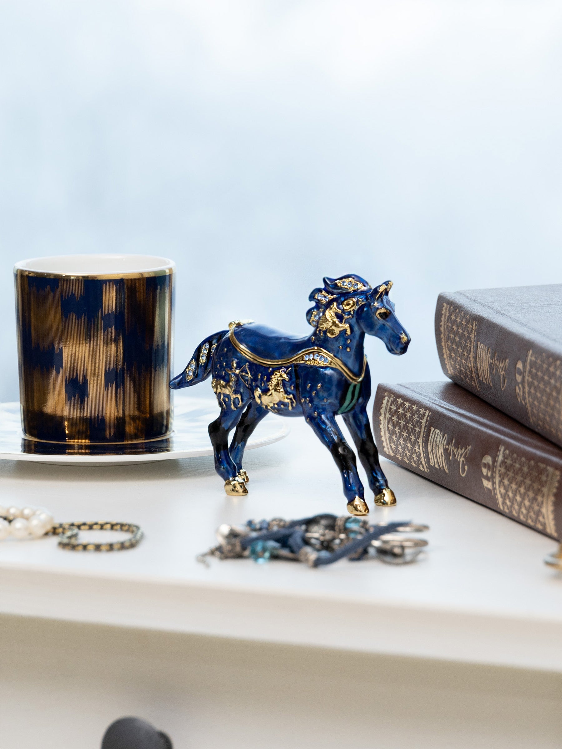 Blue Horse trinket box-1