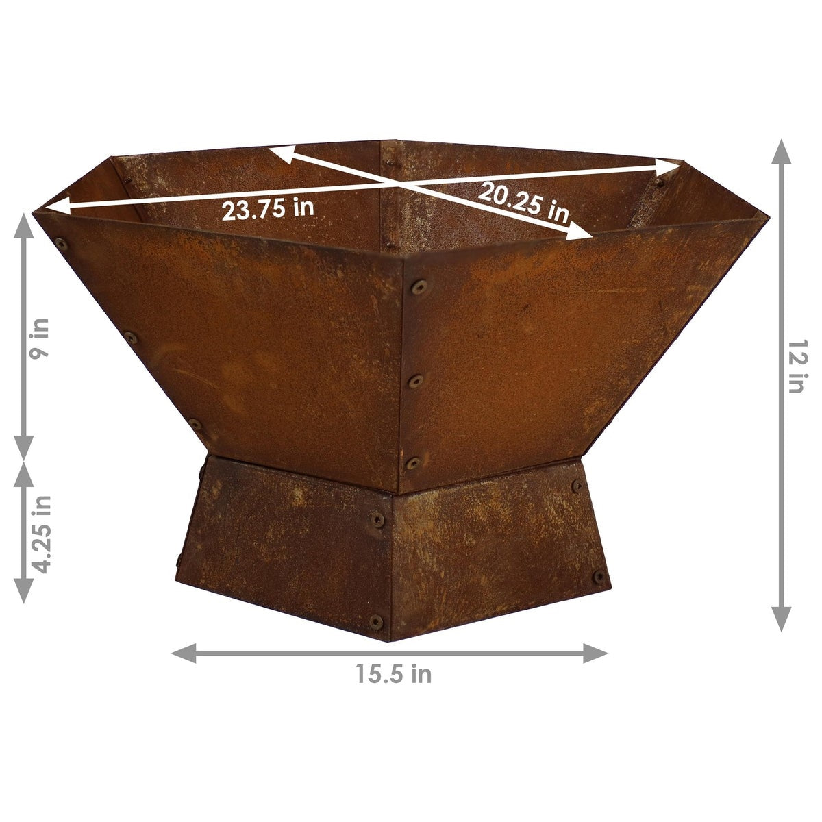 23 Inch  Rustic Steel Affinity Fire Pit-4