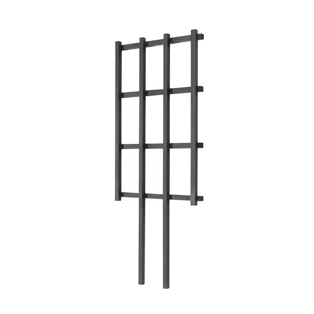 36-inch Outdoor Pine Wood Garden Trellis in Black Finish-0