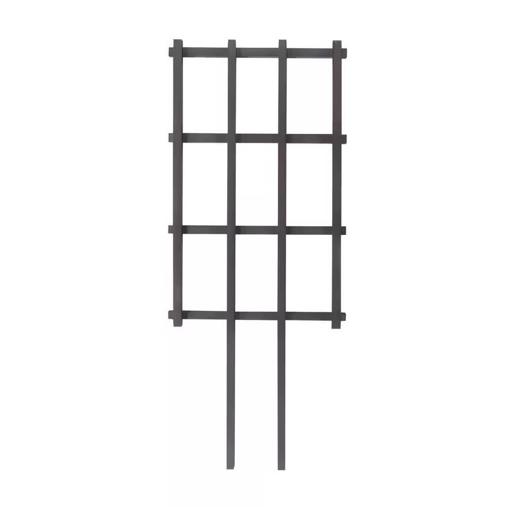 36-inch Outdoor Pine Wood Garden Trellis in Black Finish-1