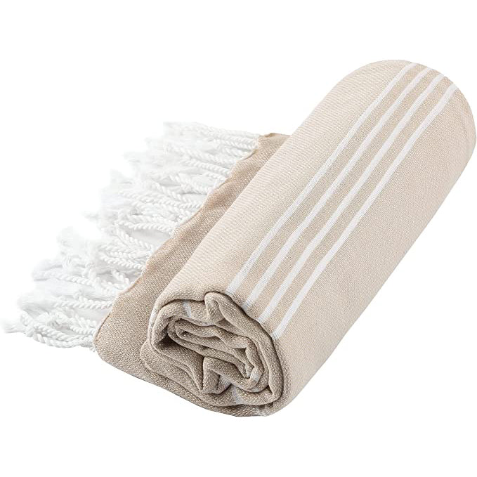 Pure Series Sustainable Turkish Towel Beige-2