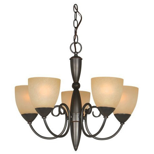 Classic Style 5-Light Bronze Chandelier 21-inch x 18-inch-0