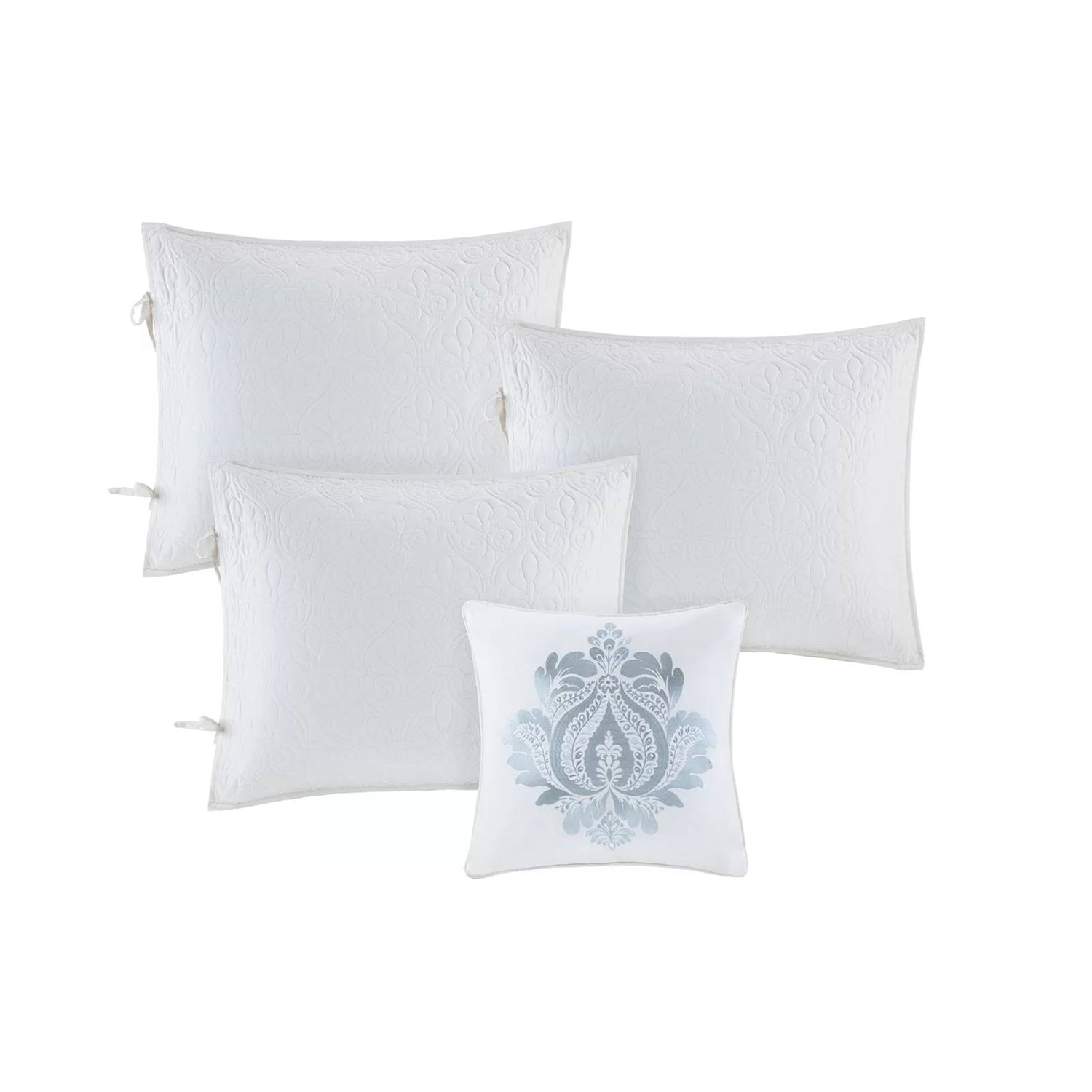 6-Piece Farmhouse Country Cottage Quilted White Reversible Daybed Cover Set-3