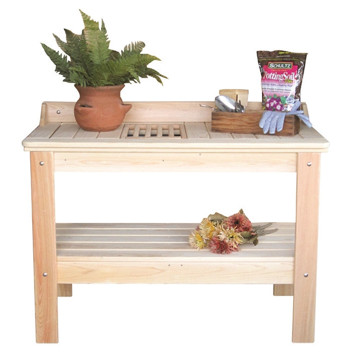 Wooden Potting Bench Garden Table  - Made in USA-1