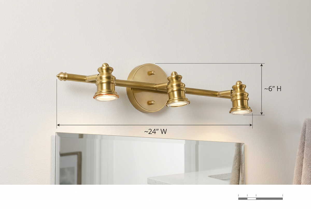 Vantage Series | Brass Linear Spotlight Bar with MR16 LED Heads for Vanity Lighting