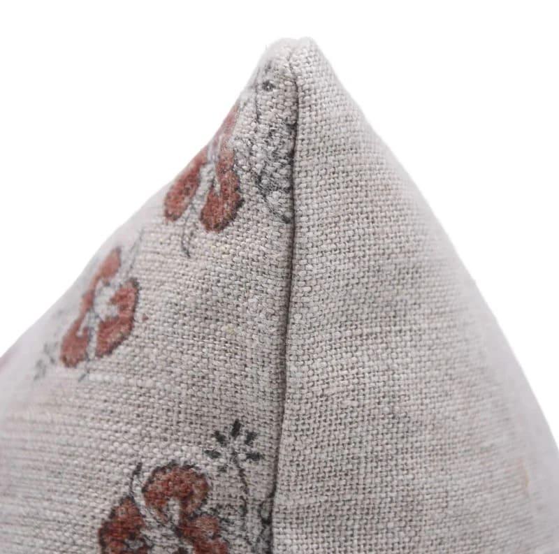 Wooden Printed Linen Cushion Cover  - Chitranjan