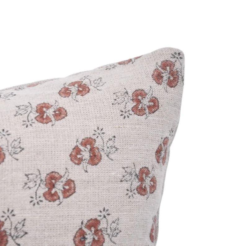 Wooden Printed Linen Cushion Cover  - Chitranjan