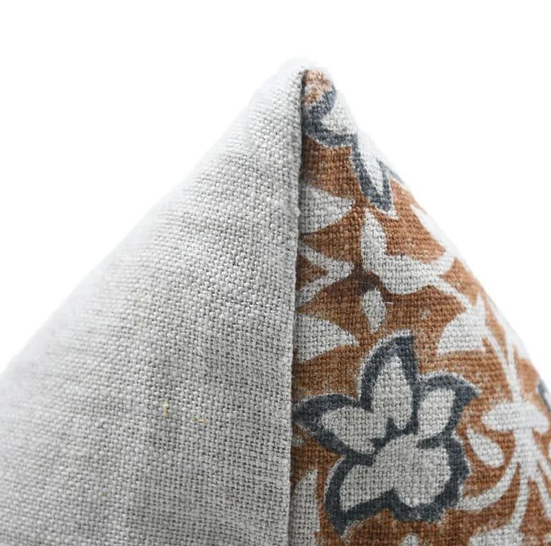 Chudamani Block Print Linen Cushion Cover