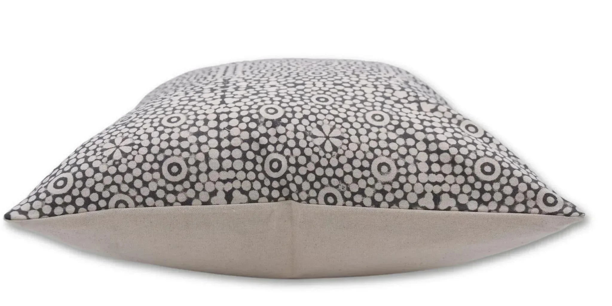 Indian Black Chunributi Floral Pillow Cover