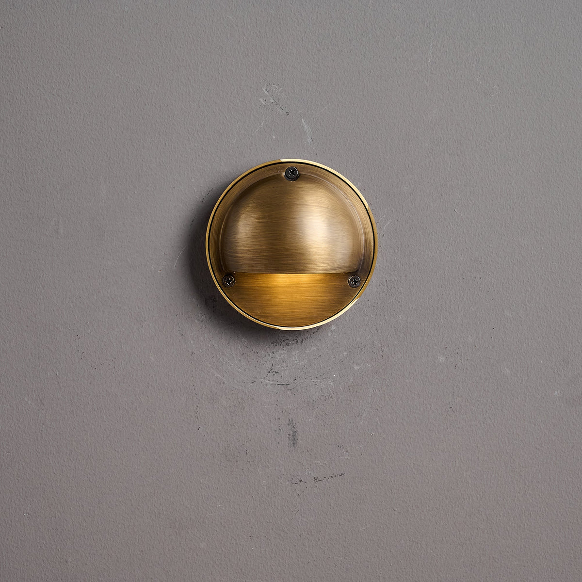 Hardy | Solid Brass Outdoor Wall Sconce with Patina | Compact Porch Light for Entryways