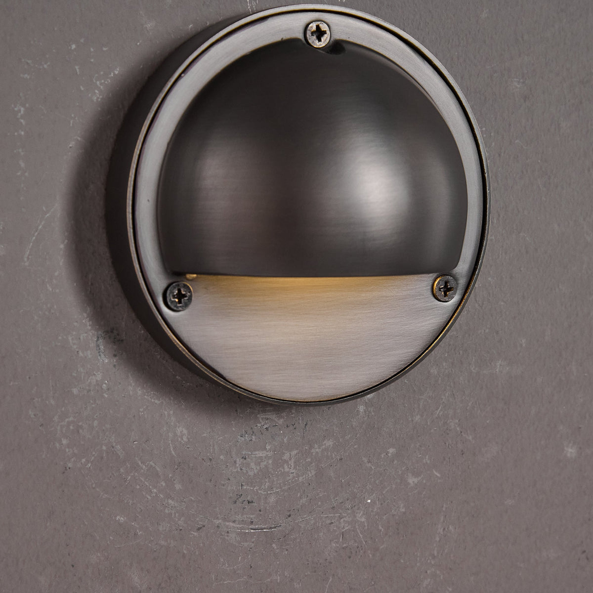 Hardy | Solid Brass Outdoor Wall Sconce with Patina | Compact Porch Light for Entryways