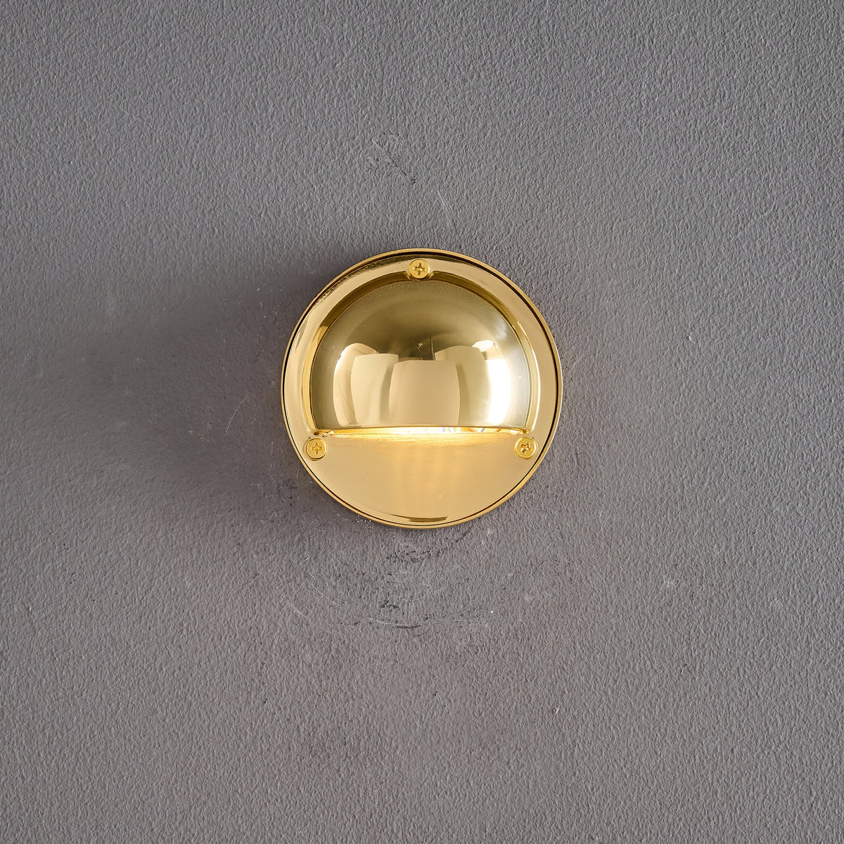 Hardy | Solid Brass Outdoor Wall Sconce with Patina | Compact Porch Light for Entryways