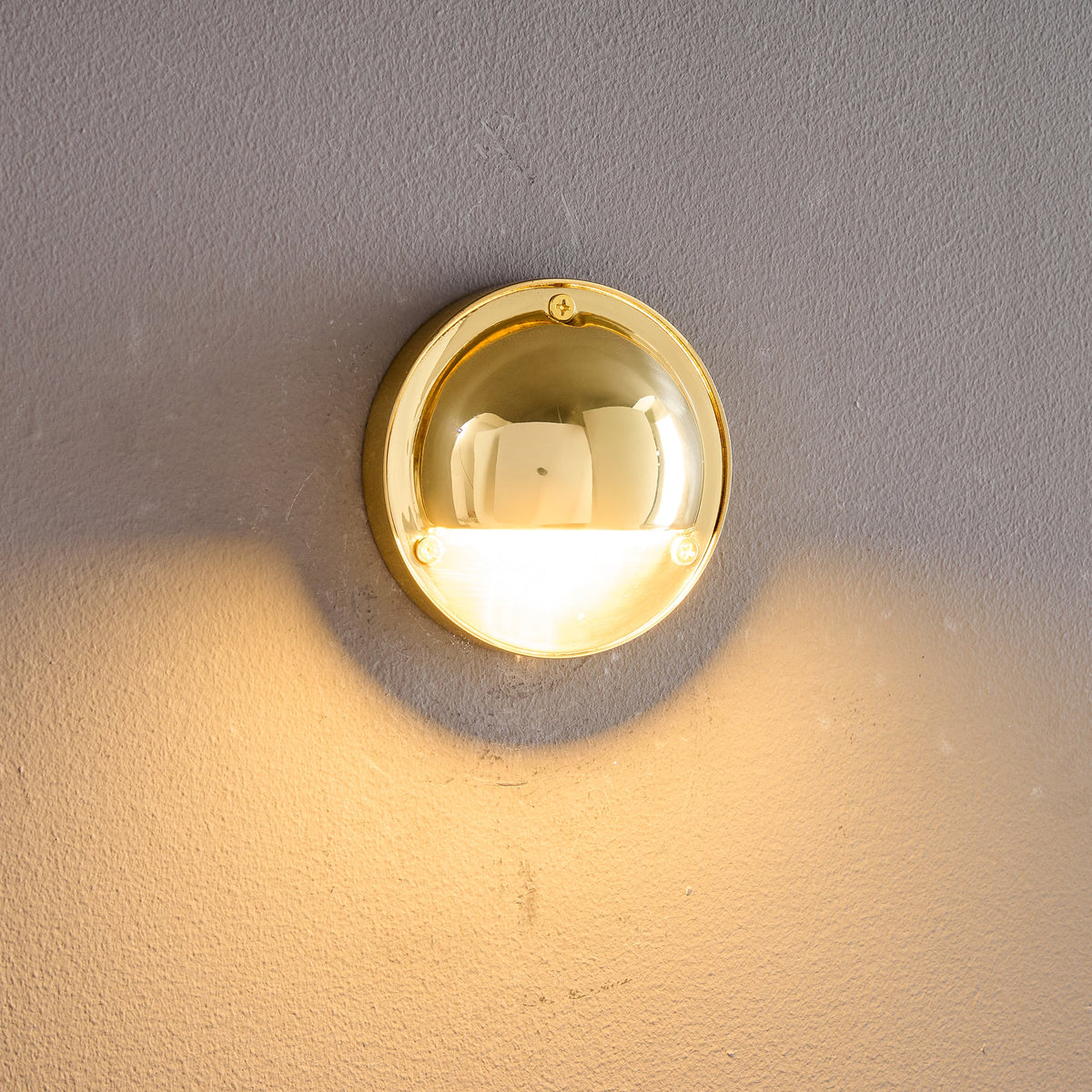Hardy | Solid Brass Outdoor Wall Sconce with Patina | Compact Porch Light for Entryways