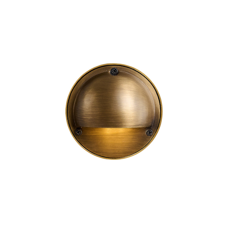 Hardy | Solid Brass Outdoor Wall Sconce with Patina | Compact Porch Light for Entryways