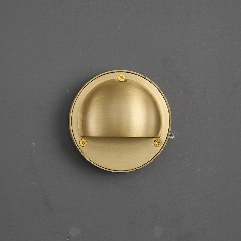 Hardy | Solid Brass Outdoor Wall Sconce with Patina | Compact Porch Light for Entryways
