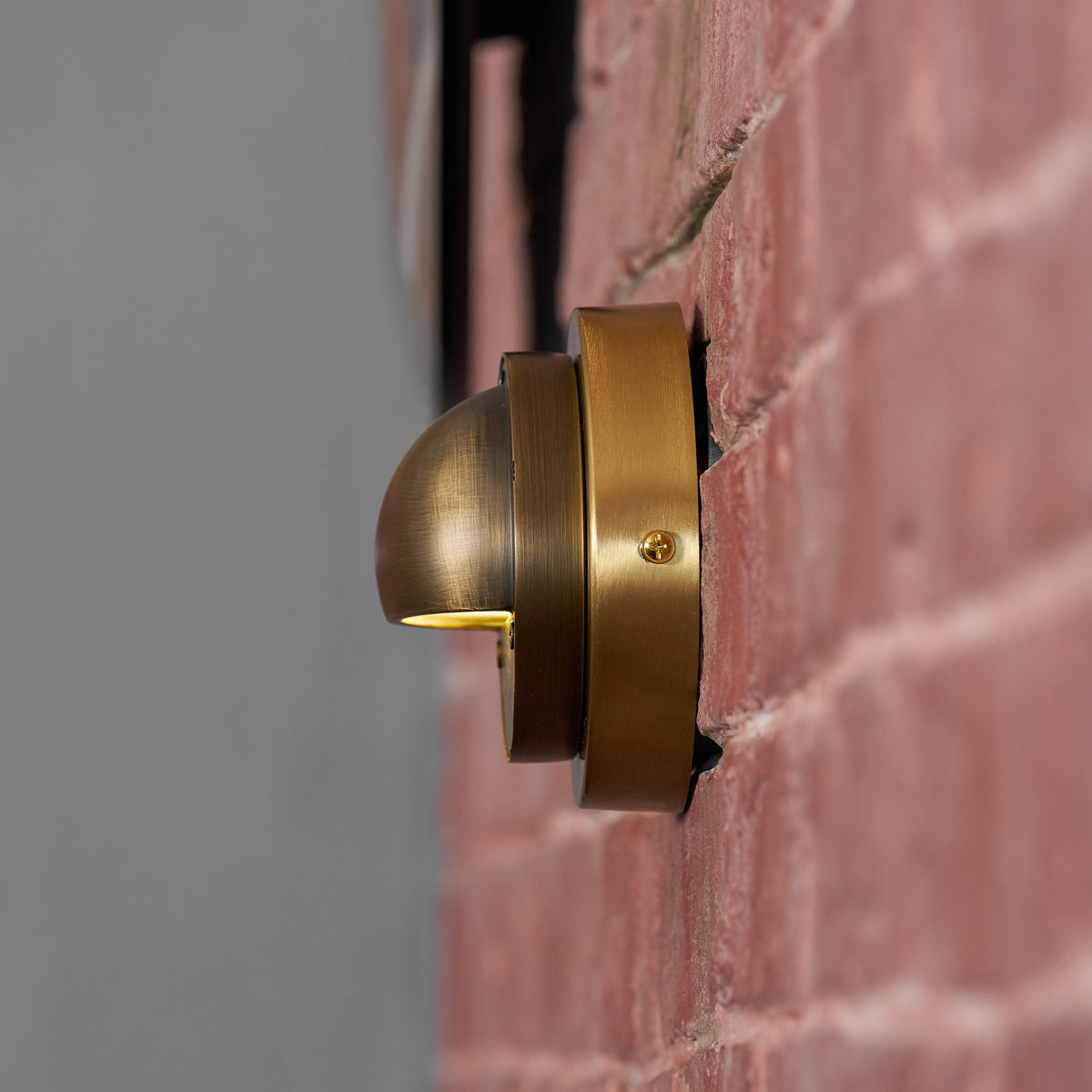 Hardy | Solid Brass Outdoor Wall Sconce with Patina | Compact Porch Light for Entryways
