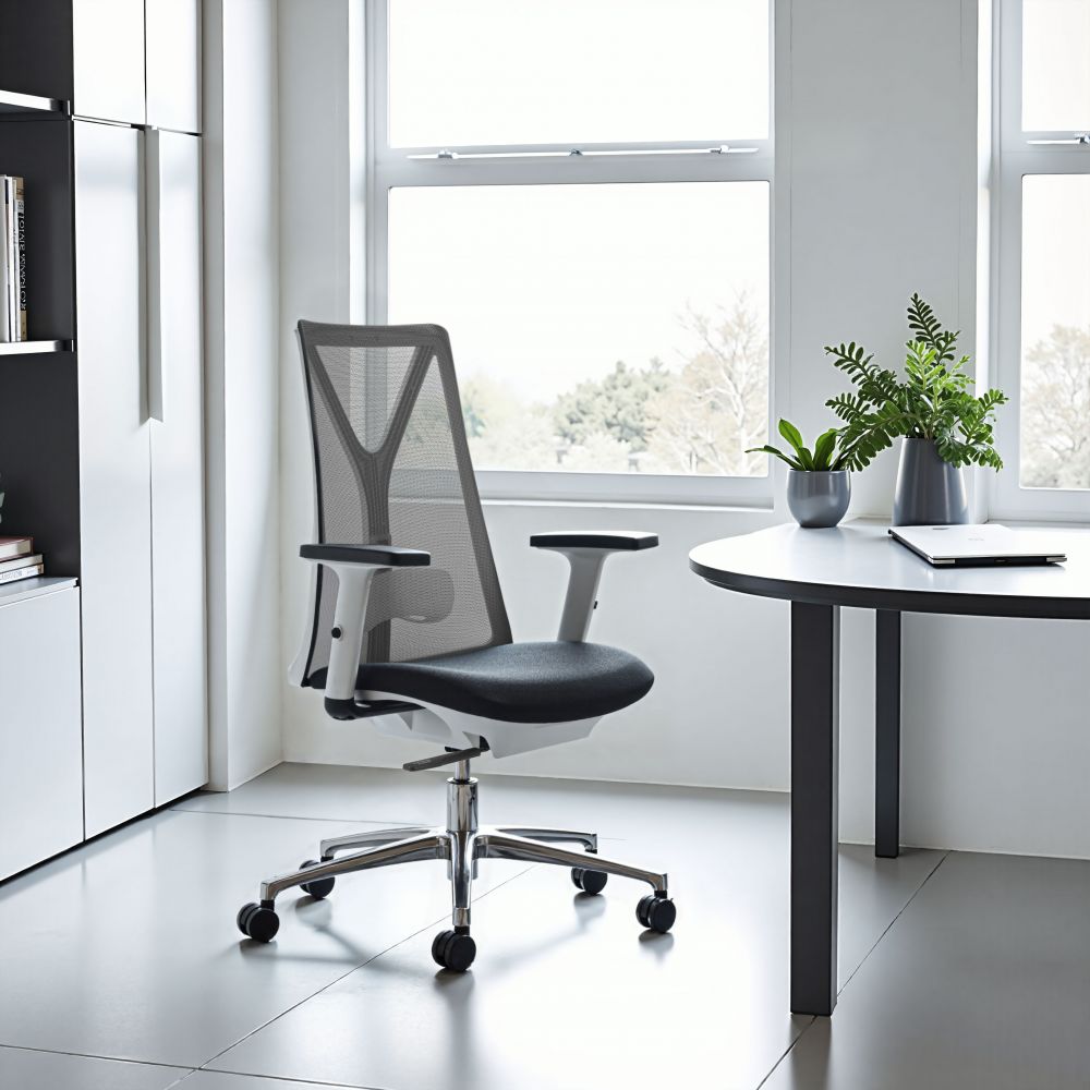 Hasso Black Mesh Fabric Office Chair