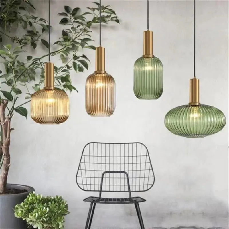 DecorBites™ Glass Pendant Lights LED Hanging