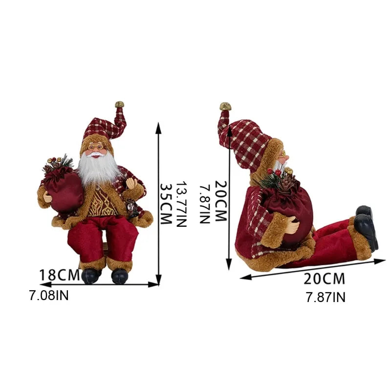Deluxe Hanging Santa Claus Christmas Figurine-1