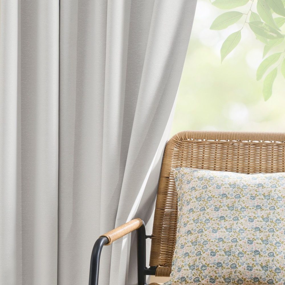 Hearty Pinstripe Textured 100% Blackout Curtains