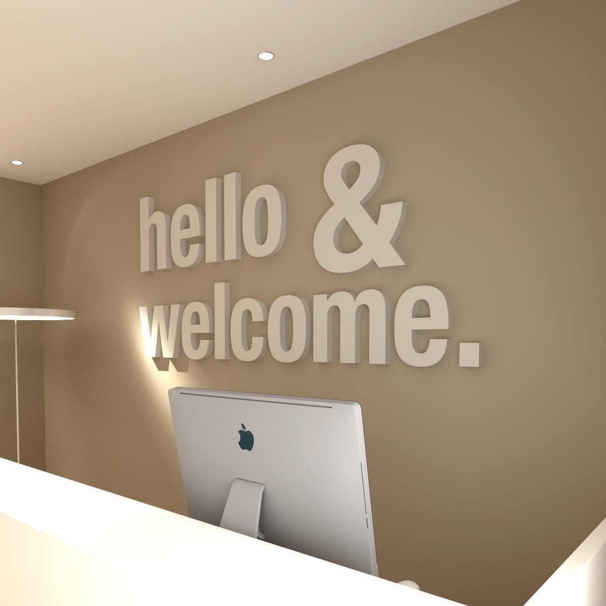 Hello & Welcome Office Design 3D-0