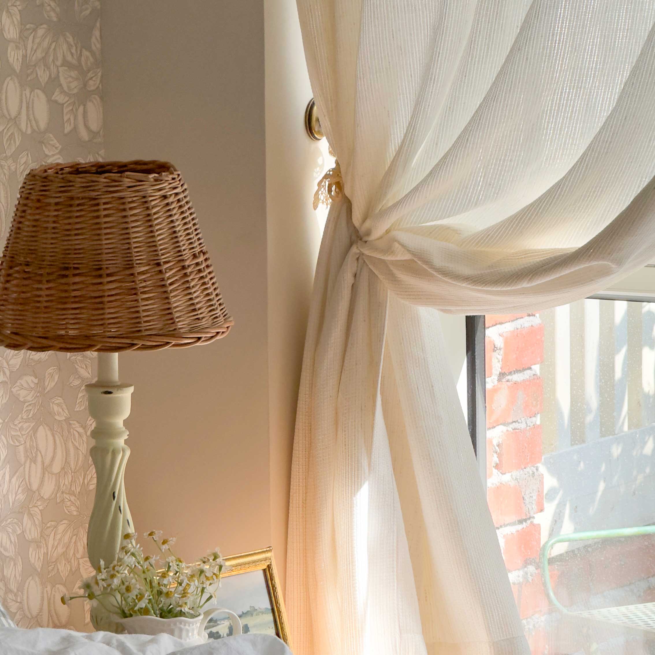 Helmi Loosely Woven Neutral Sheer Curtains