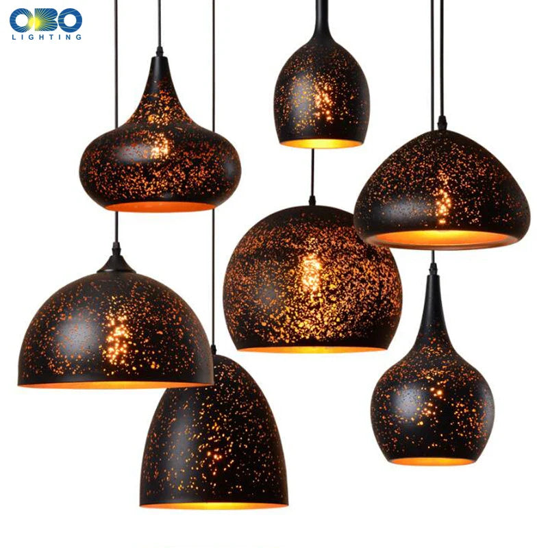 Pendant Lamp Black Iron Lampshade