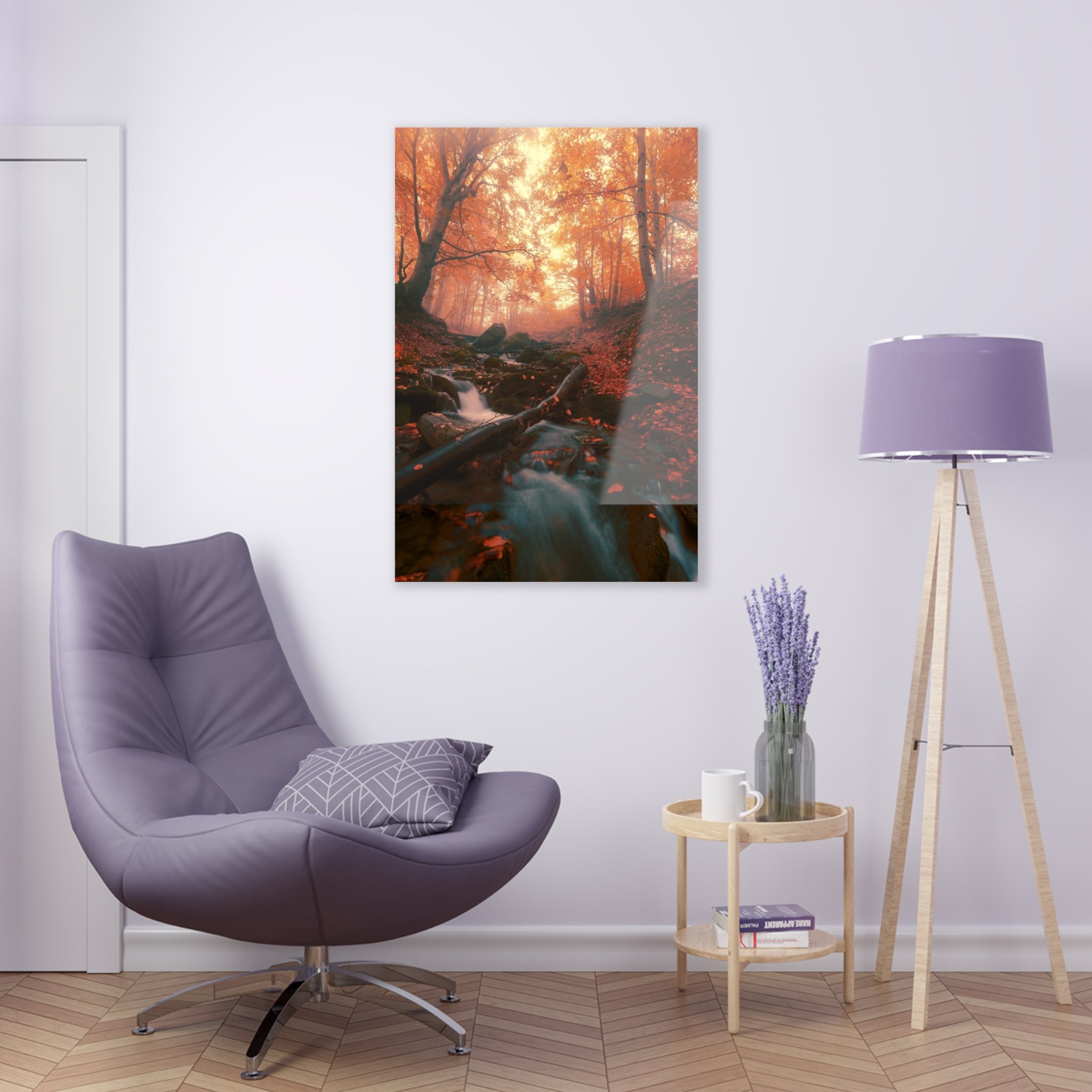 Tempered glass wall art - Autumn forest-2