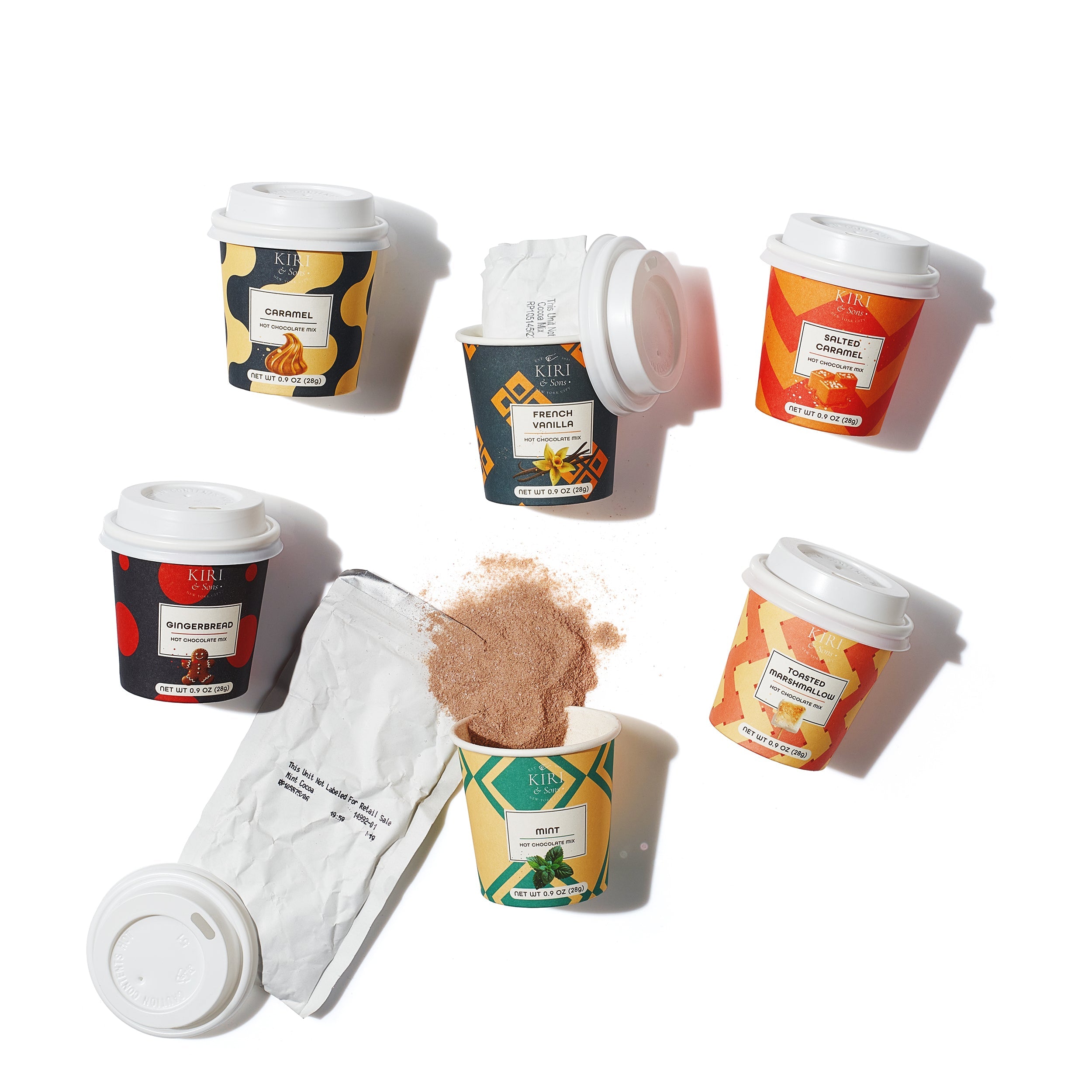 Gourmet Hot Cocoa Gift Set Cup Hot Chocolates - Set of 6 Flavors - Salted Caramel, French Vanilla, Caramel, Gingerbread, Mint, Amaretto & More - Holiday Christmas Gifts For Her, Him, Kids-1