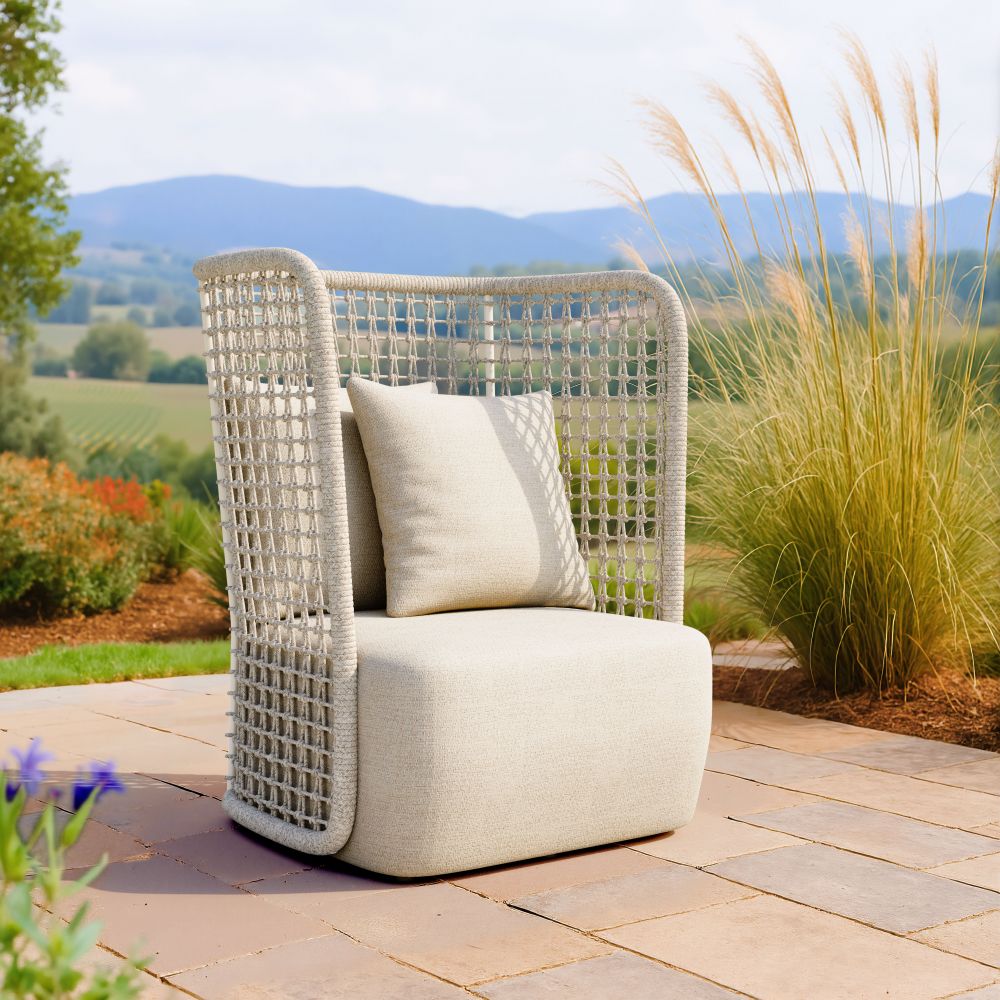 Hudu Olefin Fabric Outdoor Accent Chair