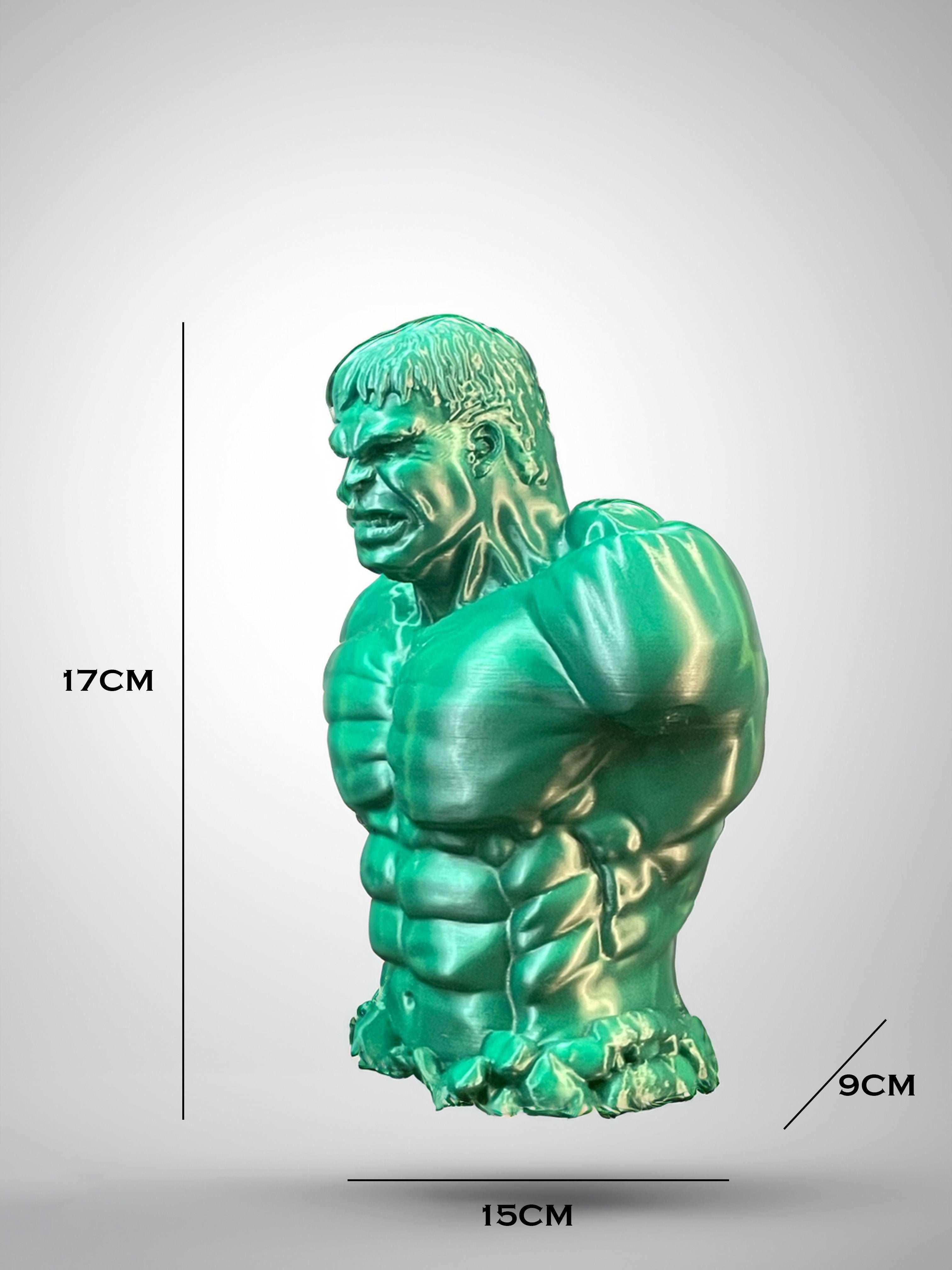 Hulk Bust Sculpture - Green-3