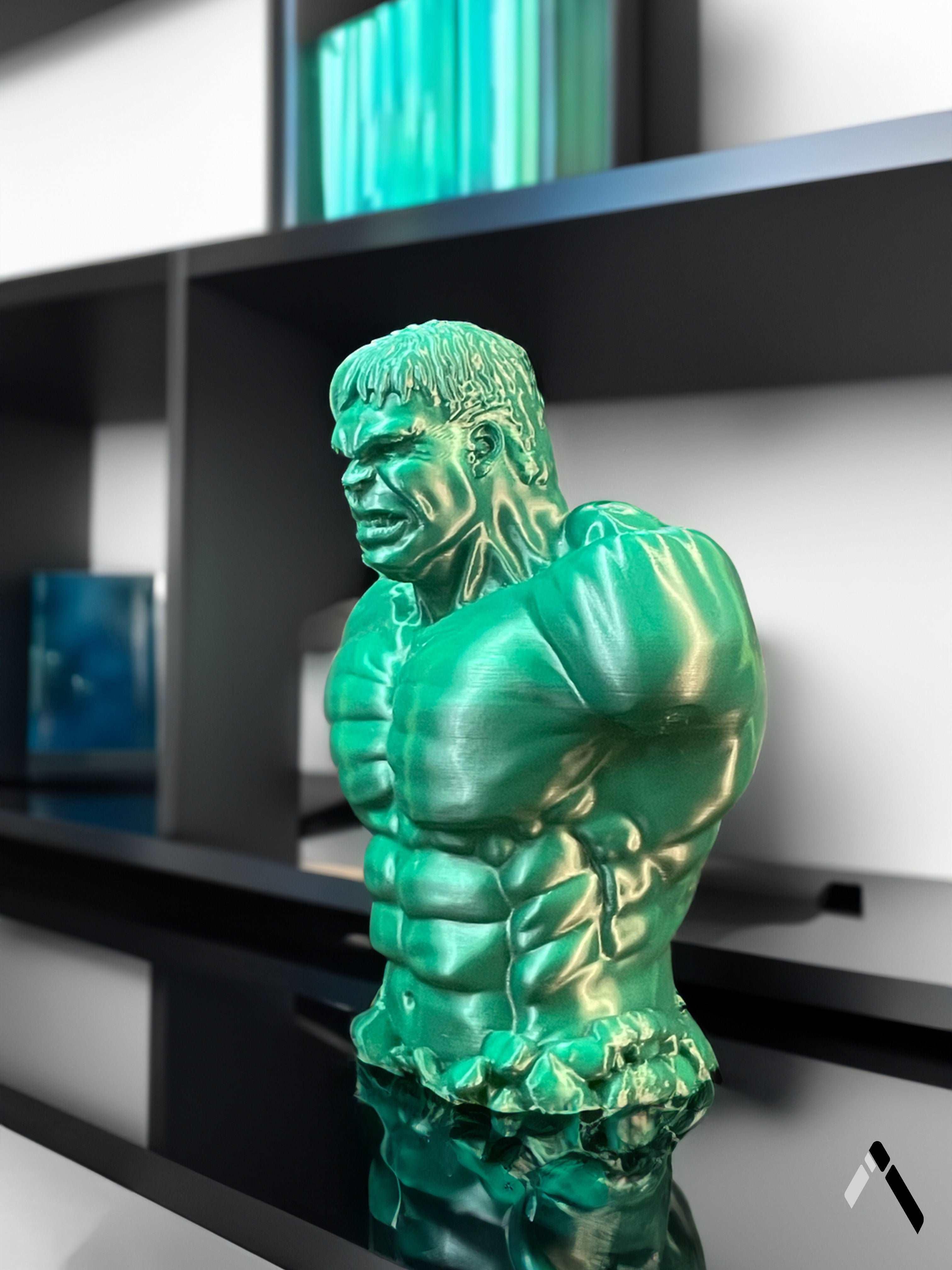 Hulk Bust Sculpture - Green-0