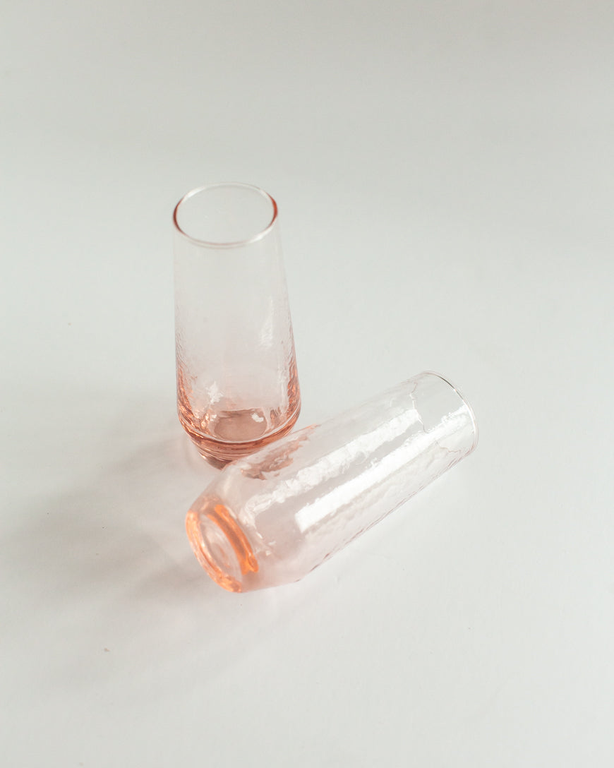 Handblown Hammered Champagne Flutes | Set of 2-2