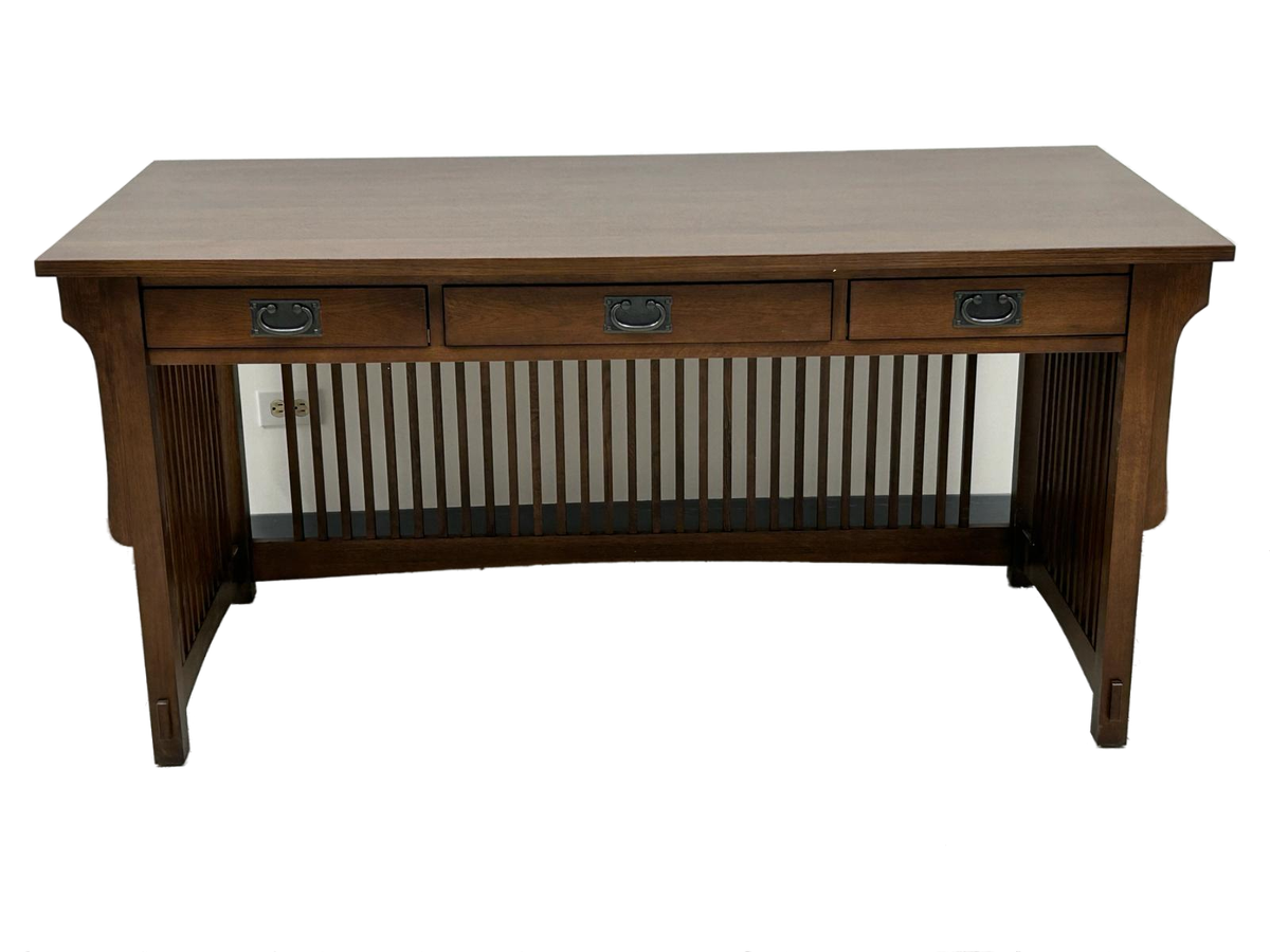 Mission Crofter 3 Drawer Library Desk - Walnut