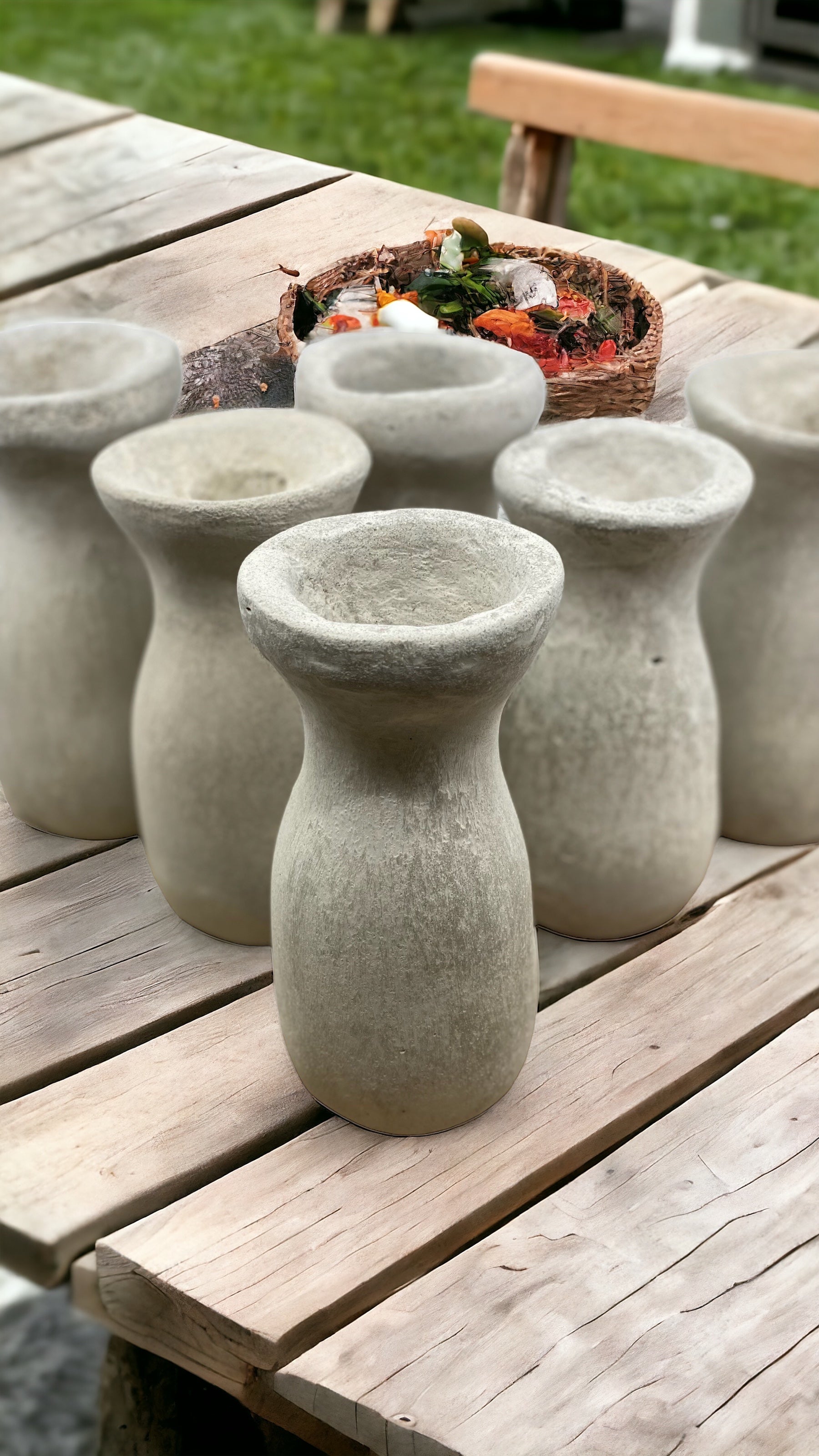 Cement Vase, Silhouette, Lightweight Concrete, Aircrete-1