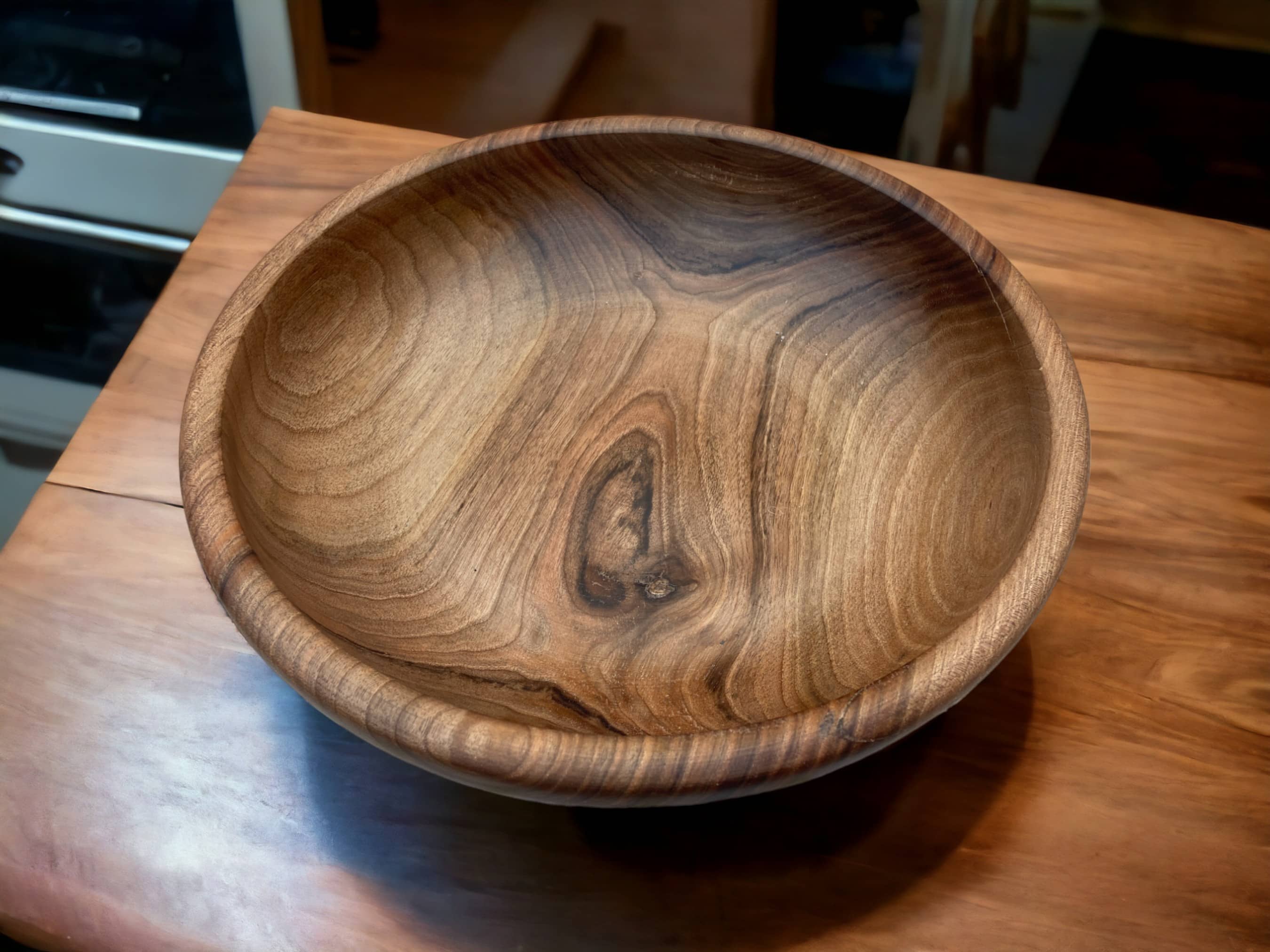 Set Of 3  Handmade Moroccan Walnut Wood Bowl, Walnut Bowl, Salad Bowl, Serving Bowl, Walnut Bowl Made From Ethically Sourced Wood-2