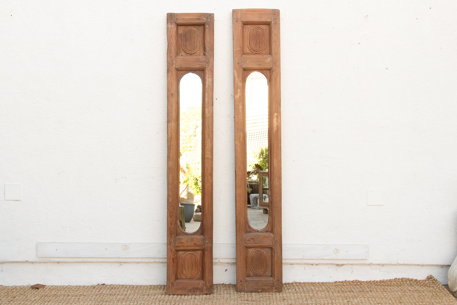 Set of 2, Portuguese Colonial Architectural Mirror Panels