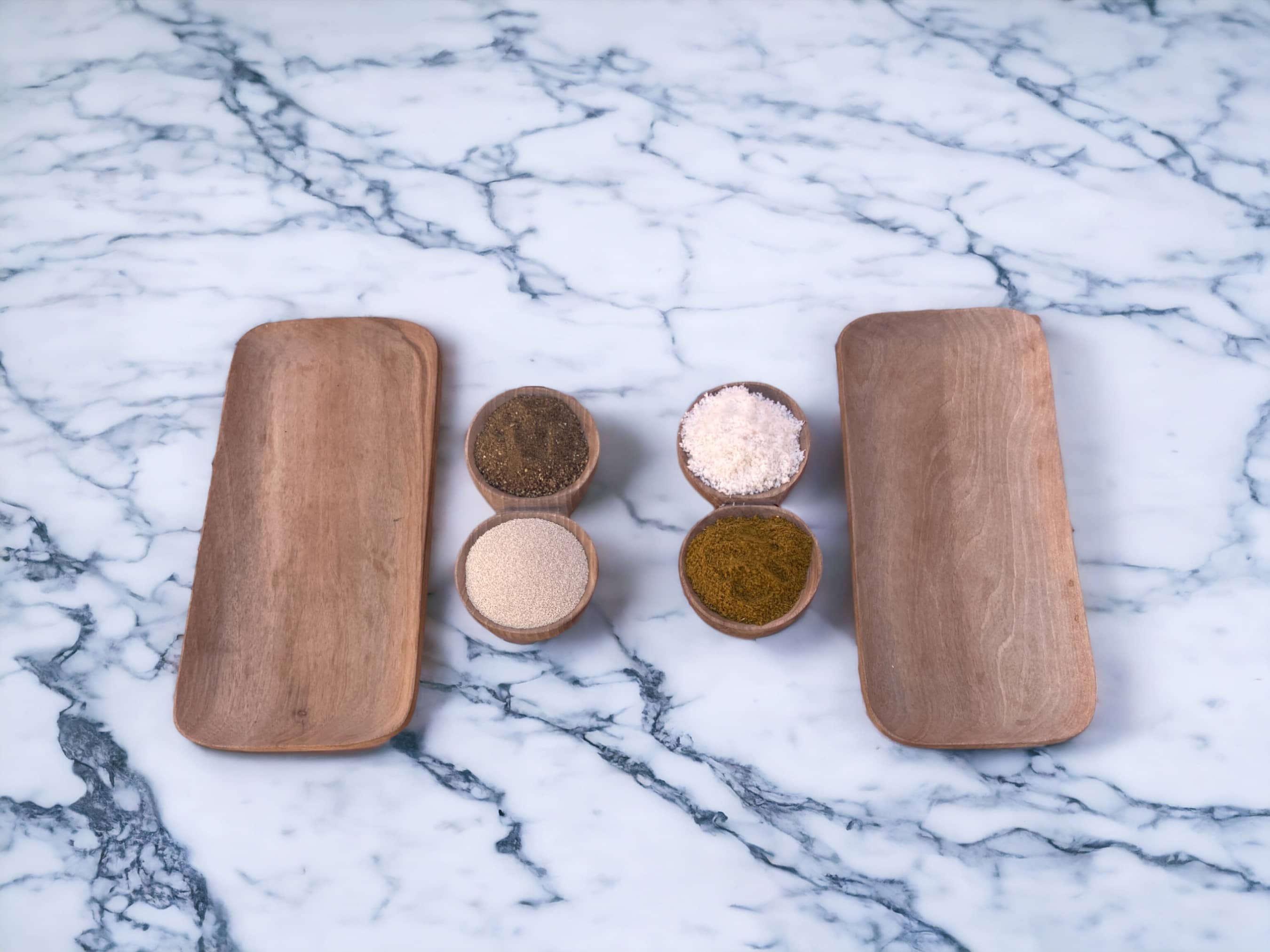 Mini Walnut Spice Bowls Set Of Six, Wooden Spice Bowls, Spice Sevring Bowl, Spice Gift, Traditional Spice Bowl, Gifts for Wife, Gifts-1