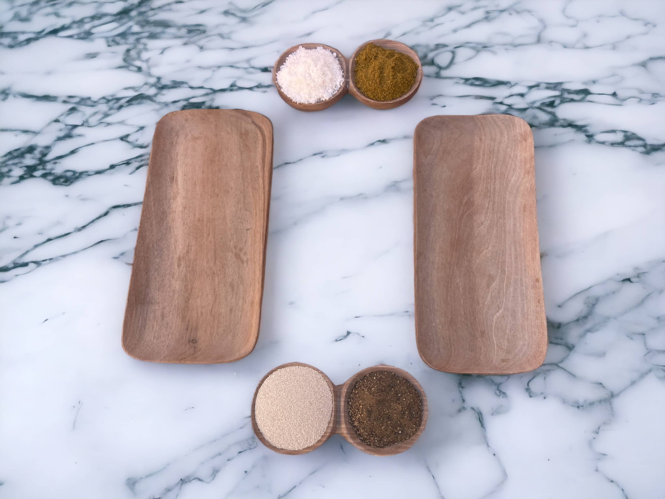 Mini Walnut Spice Bowls Set Of Six, Wooden Spice Bowls, Spice Sevring Bowl, Spice Gift, Traditional Spice Bowl, Gifts for Wife, Gifts-0