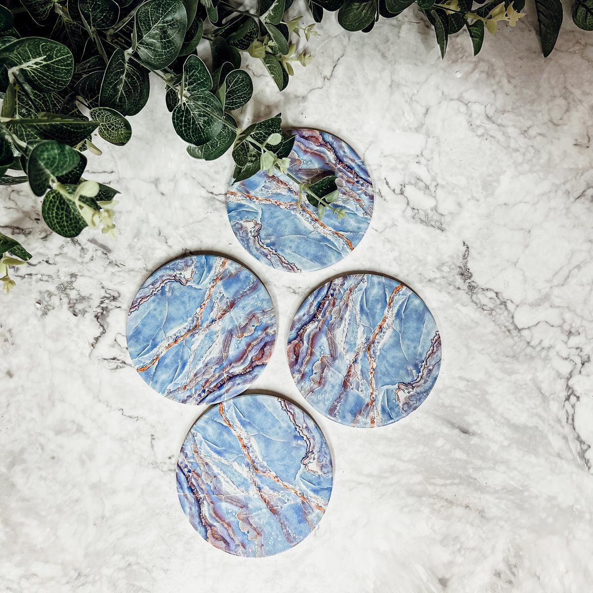 Marble Blue Coasters-2