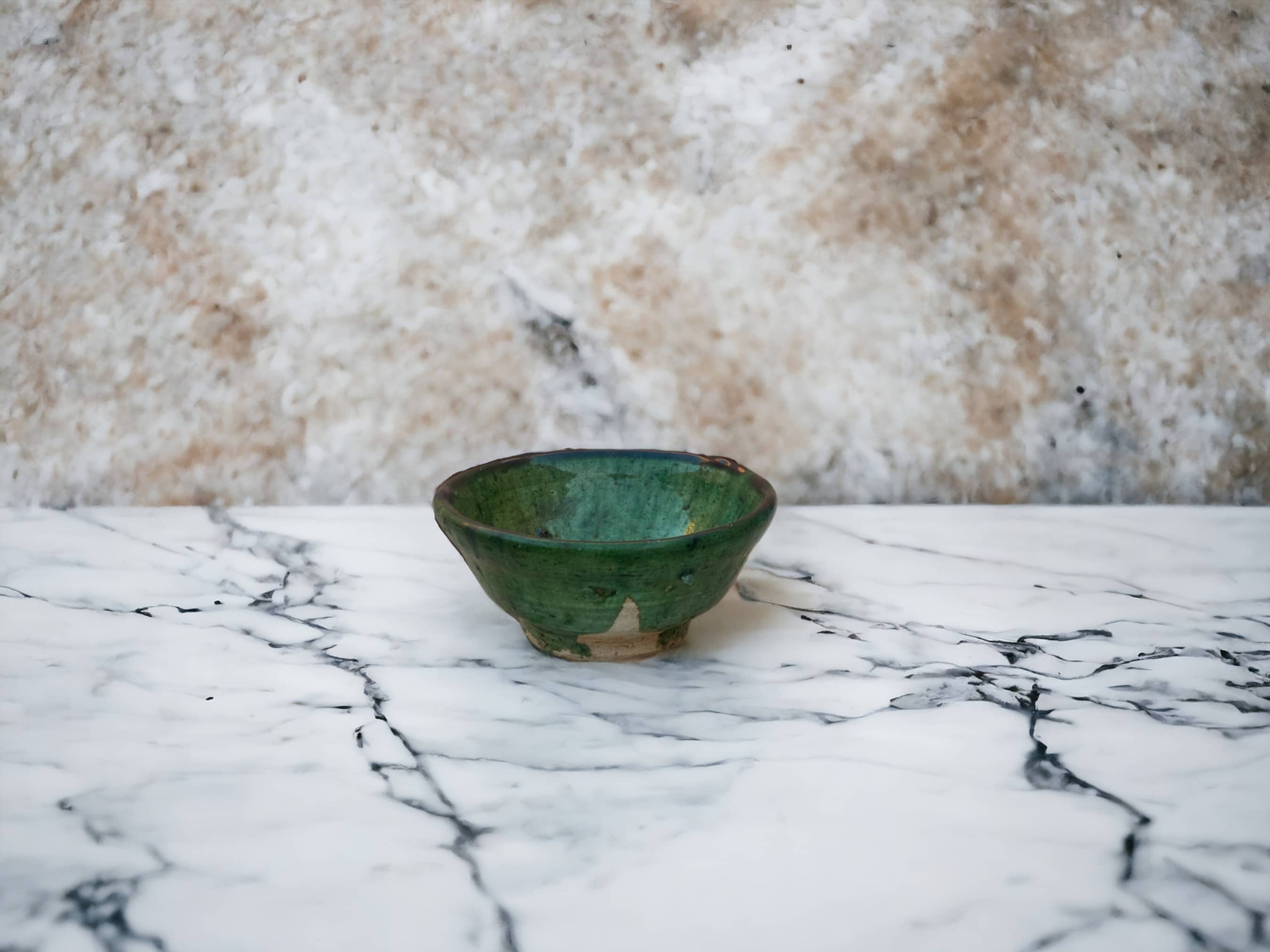 Tamegroute Bowls, Handmade Bowls, Bowls Green Glazed Pottery, Pedestal Bowl, Serving bowls, Salad Bowls, nesting bowls handmade in Morocco-2