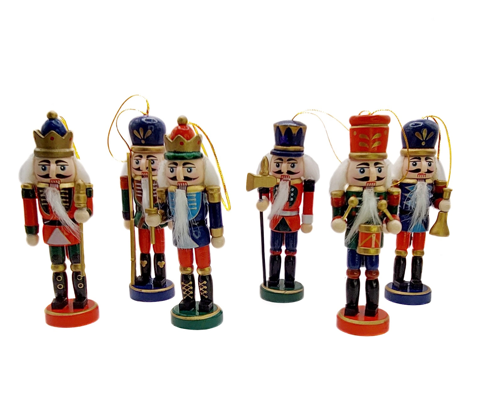 Christmas Nutcracker Set. Wizardi Classic Wooden Festive Decoration F07M14-6-N01617-0