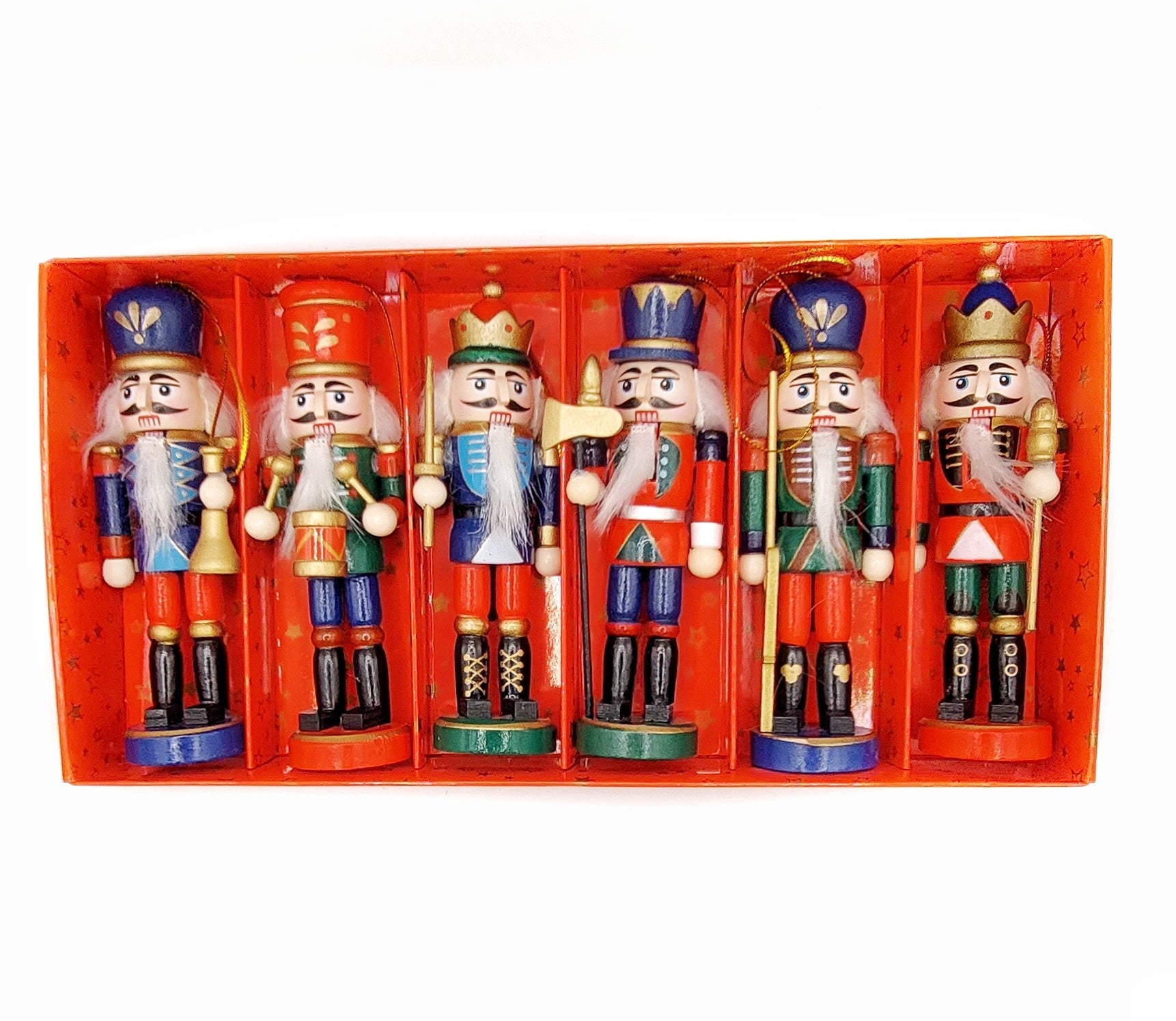 Christmas Nutcracker Set. Wizardi Classic Wooden Festive Decoration F07M14-6-N01617-1