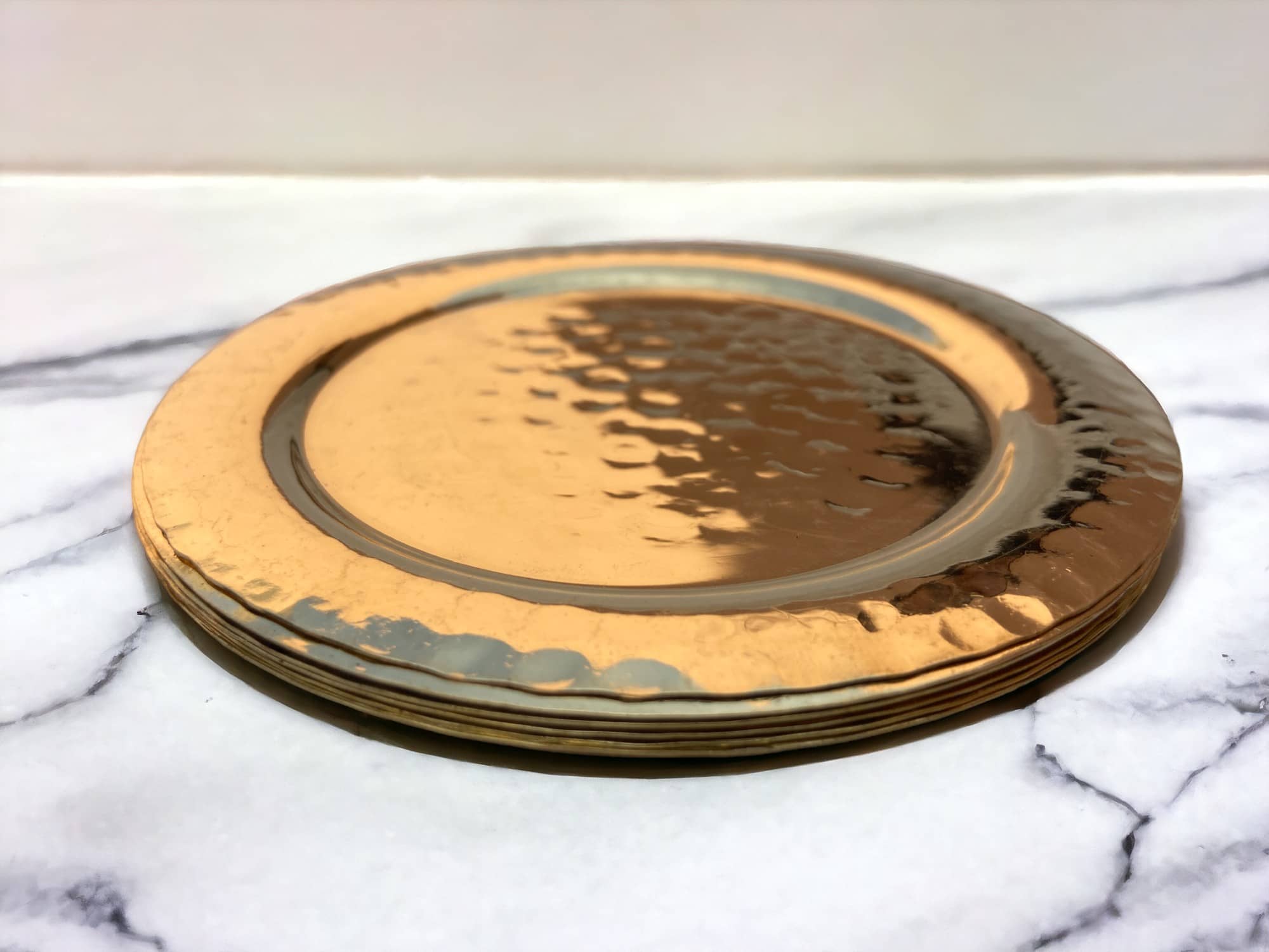 Handcrafted Brass Moroccan metal Coasters Set Of 6, Solid Brass Coasters & Serving Tray Bundle, Copper Coasters,  Silver Plated Coasters-0